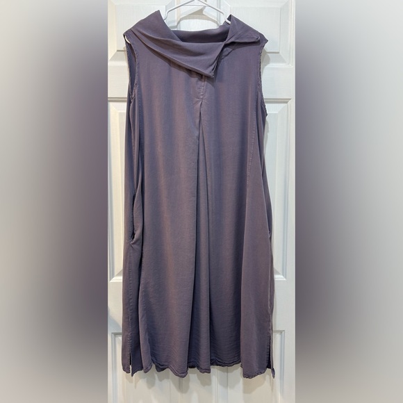 Luukaa Dresses & Skirts - Luukaa Lagenlook Dress Lilac Cowl Neck With Pockets Drape Front Sleeveless Sz 14